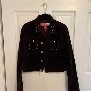 Levi's Women's Dark Brown Studded Jean Jacket